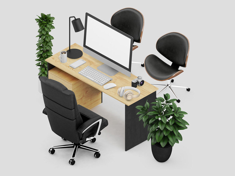 Isometric Office Scene Mockups