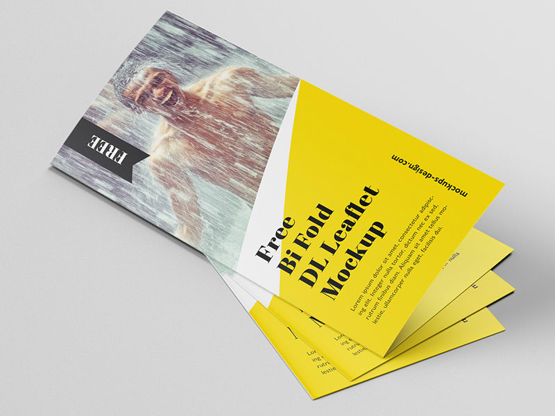 Bi-Fold DL Brochure PSD Mockup