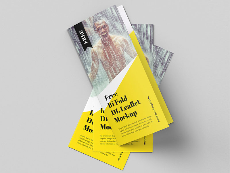 Bi-Fold DL Brochure PSD Mockup