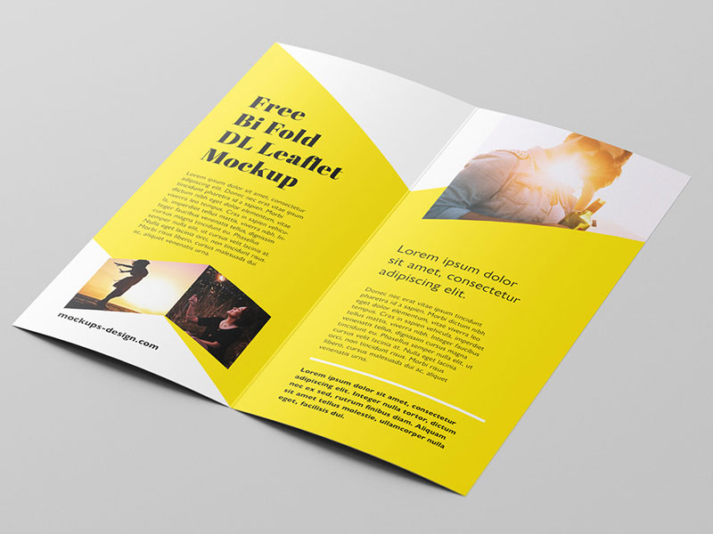 Bi-Fold DL Brochure PSD Mockup