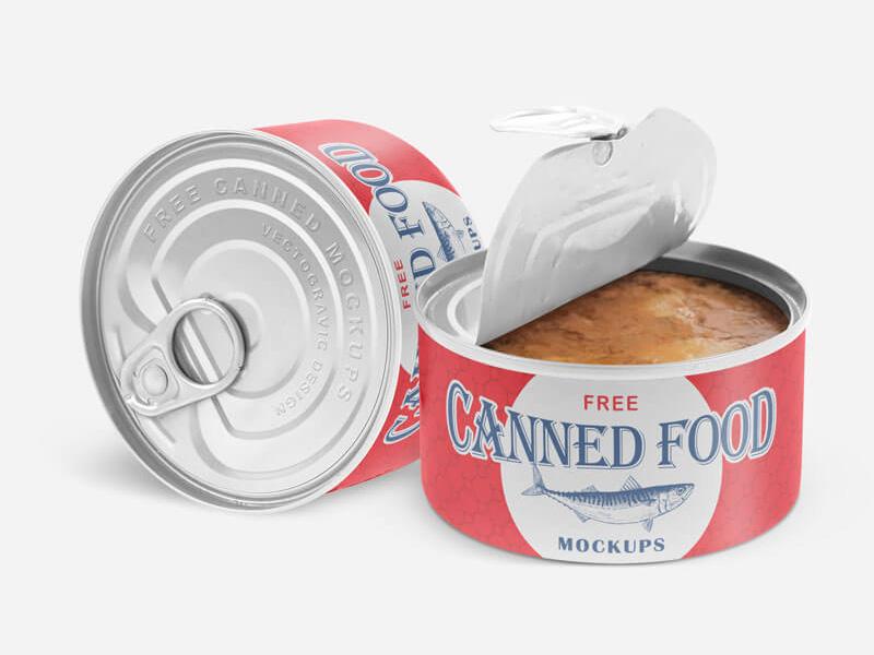 Canned Food PSD Mockup