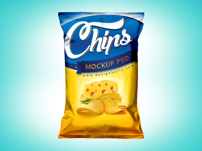 Download Snack Packaging Chips PSD Mockup | MockupsQ