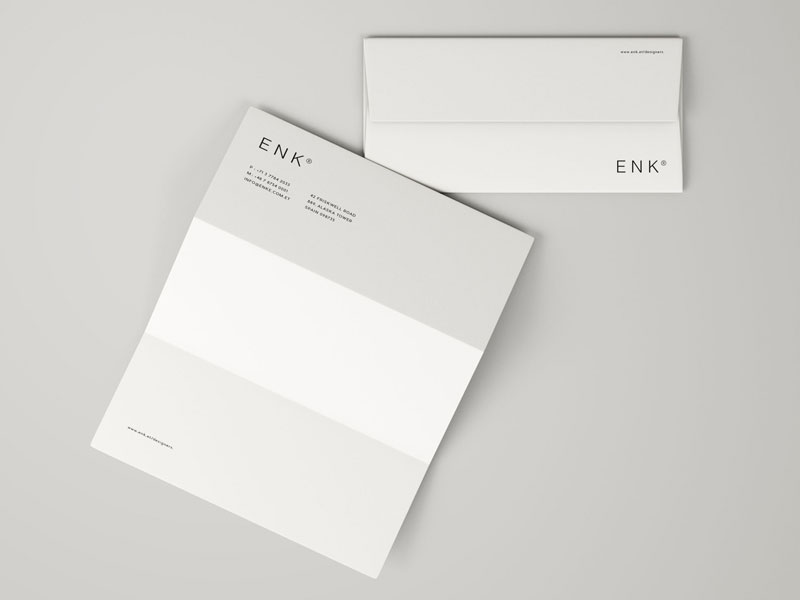Download Envelope and A4 Folded Letterhead PSD Mockup | MockupsQ