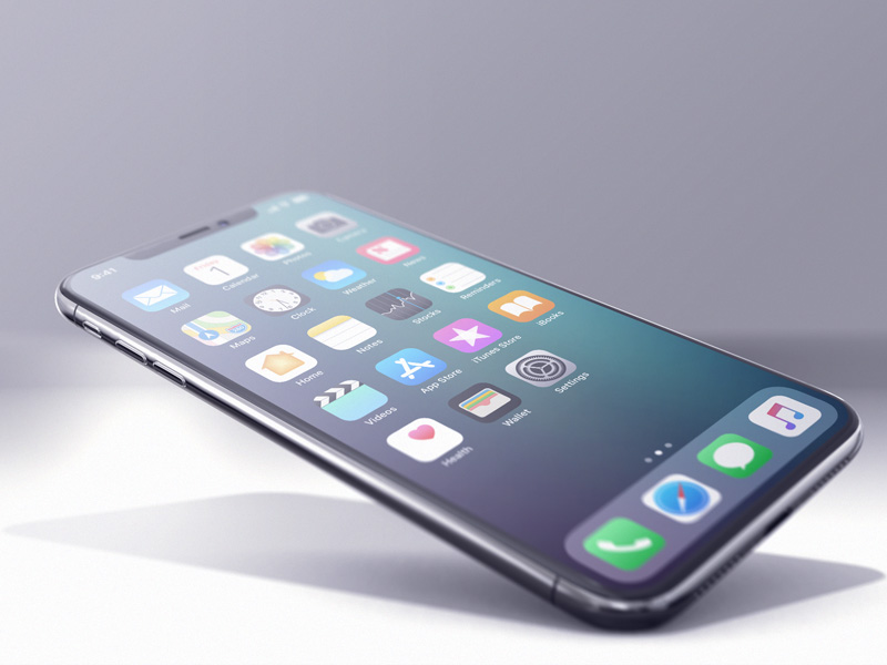 floating iphone x psd mockup