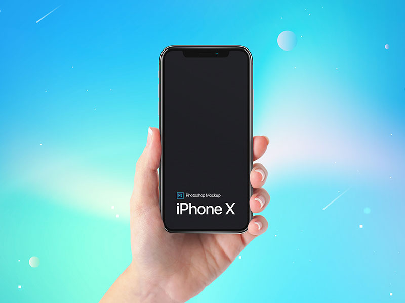 iphone x with hand