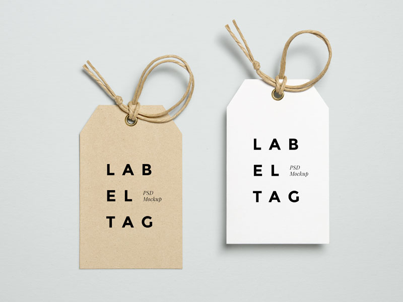 Label Tag PSD Mockup