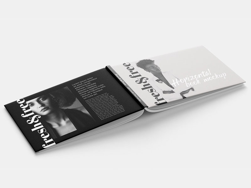 landscape book mockup