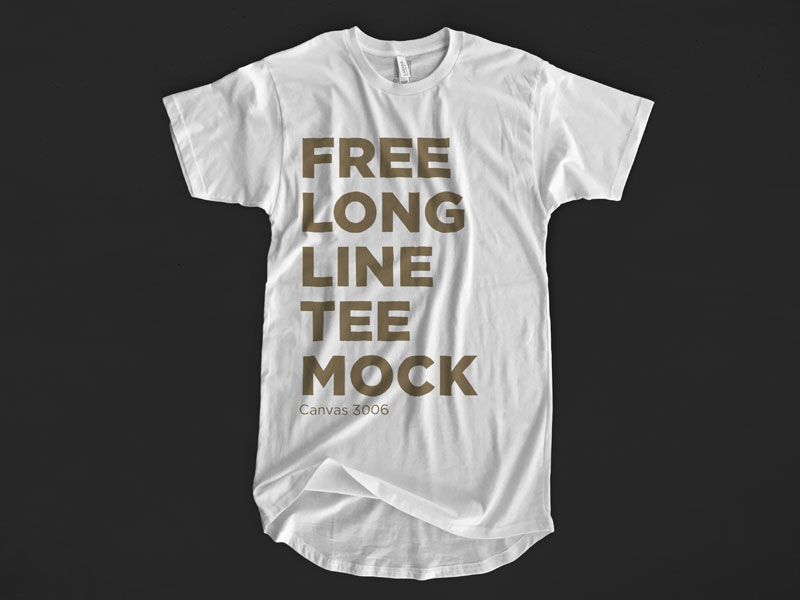 Download Longline T-Shirt PSD Mockup | MockupsQ