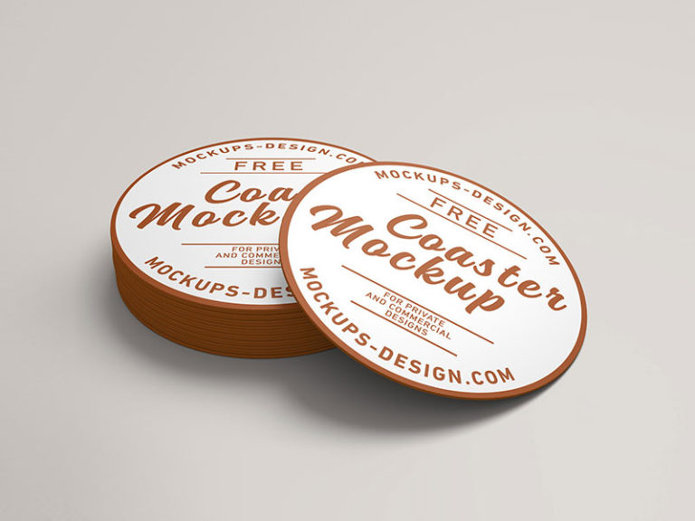 Download Round Coaster PSD Mockup | MockupsQ