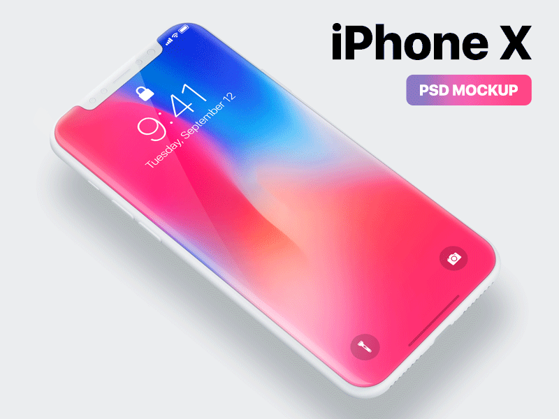 Apple iPhone X Clean PSD Mockup
