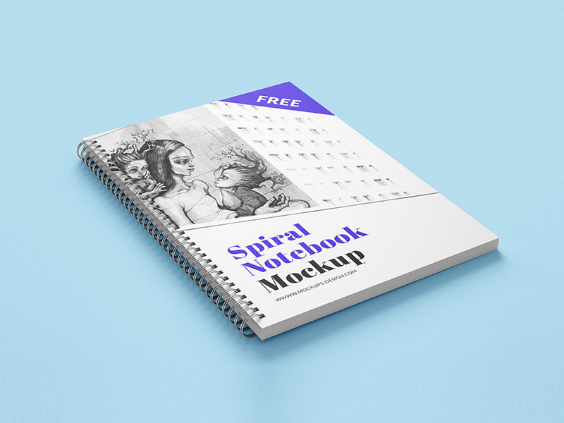 Spiral Notebook PSD Mockup