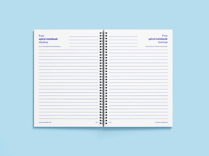 Spiral Notebook PSD Mockup