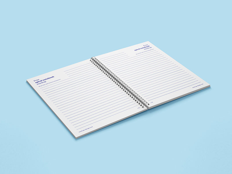 Spiral Notebook PSD Mockup