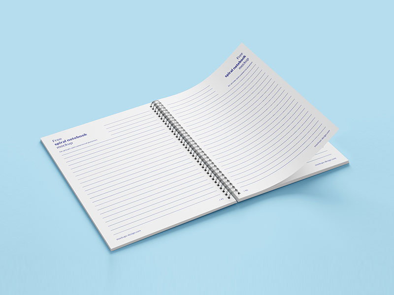 Spiral Notebook PSD Mockup