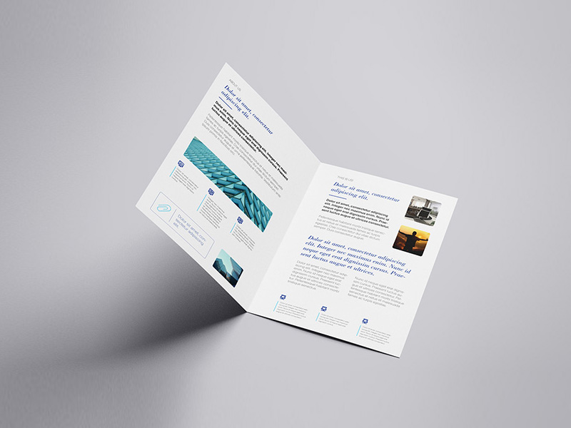 A4 Bi-Fold PSD Mockup