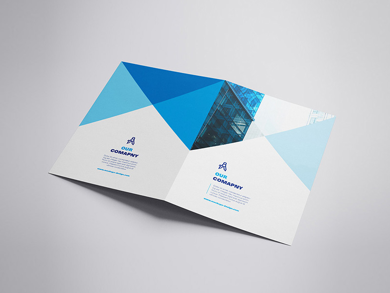 A4 Bi-Fold PSD Mockup