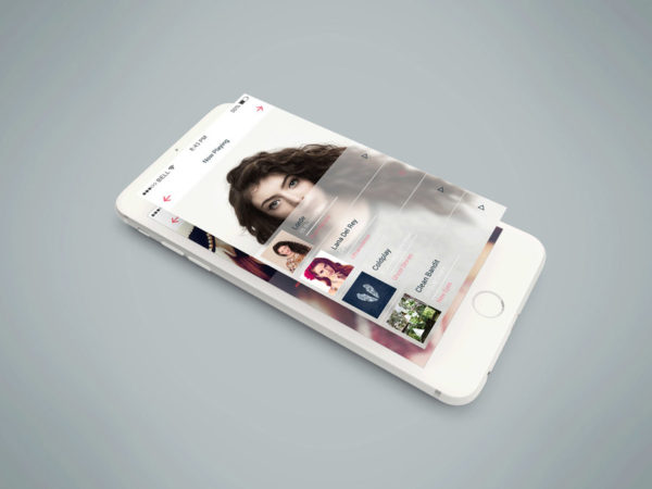 Isometric iPhone App PSD Mockup