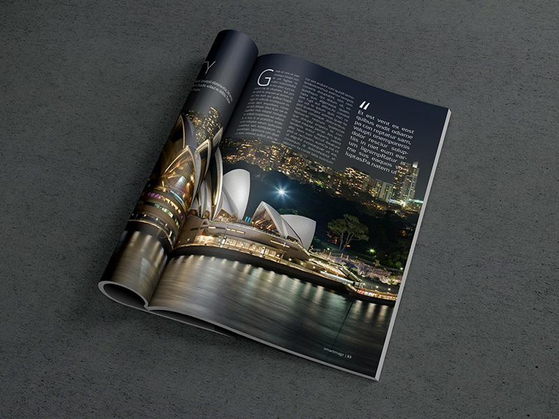 Photo-Realistic Magazine PSD Mockup