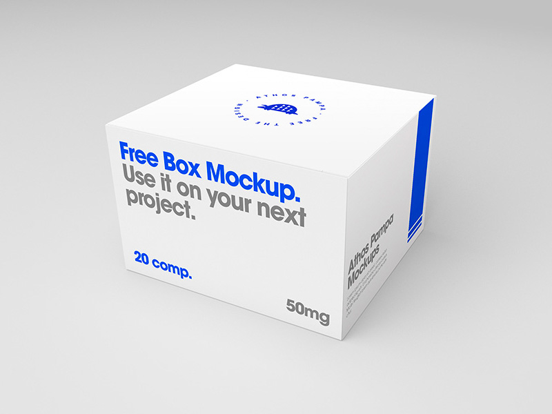 Simple Box PSD Mockup | MockupsQ