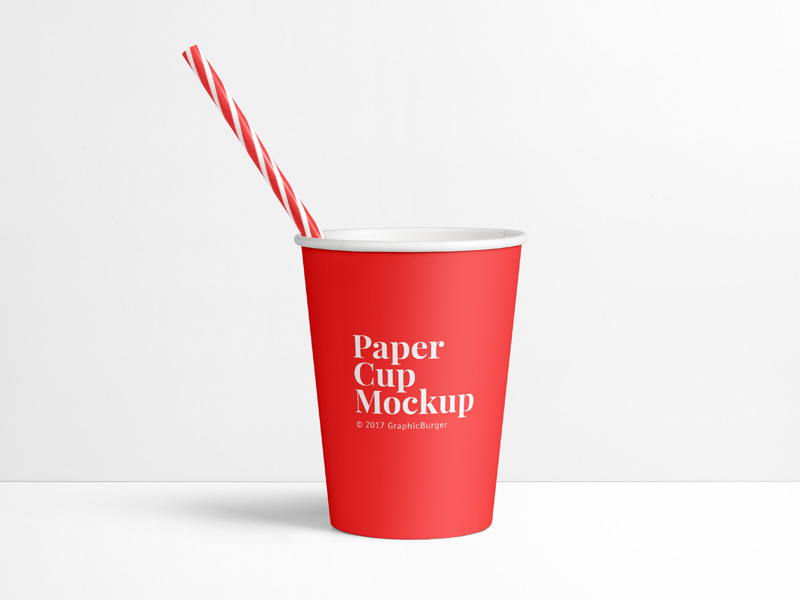 Simple Paper Cup PSD Mockup