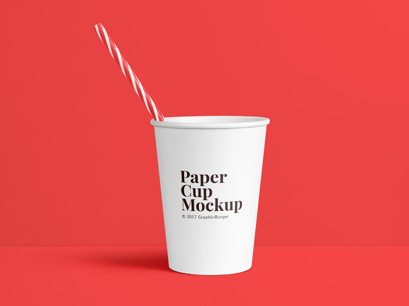 Simple Paper Cup PSD Mockup