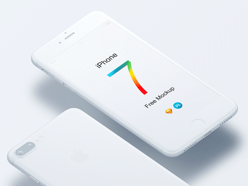 Perspective iPhone 7 PSD Mockup