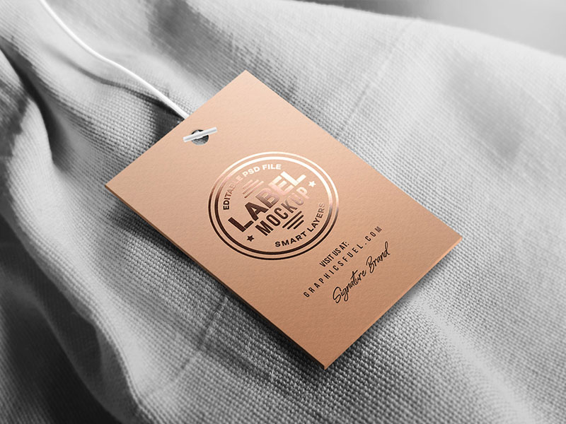Clothing Tag Label PSD Mockup