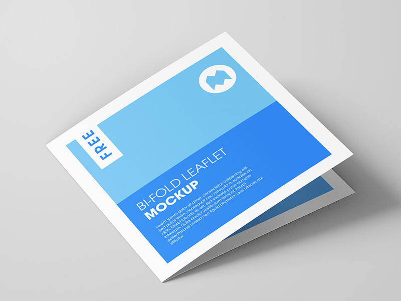 Download Square Bi Fold Leaflet Psd Mockup Mockupsq