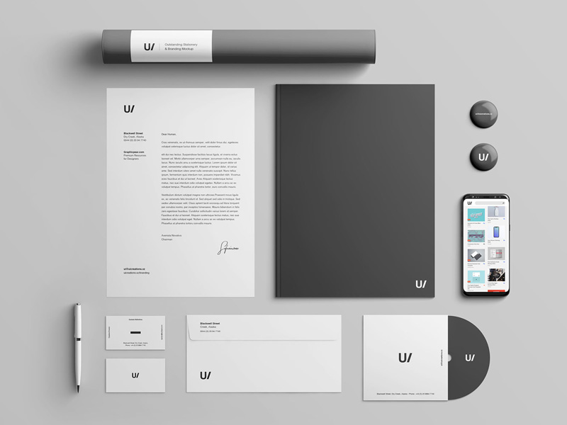 Stationery Branding & Identity PSD Mockup