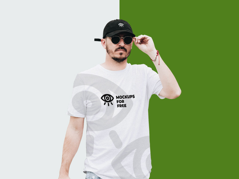 Download T-Shirt & Cap PSD Mockup | MockupsQ