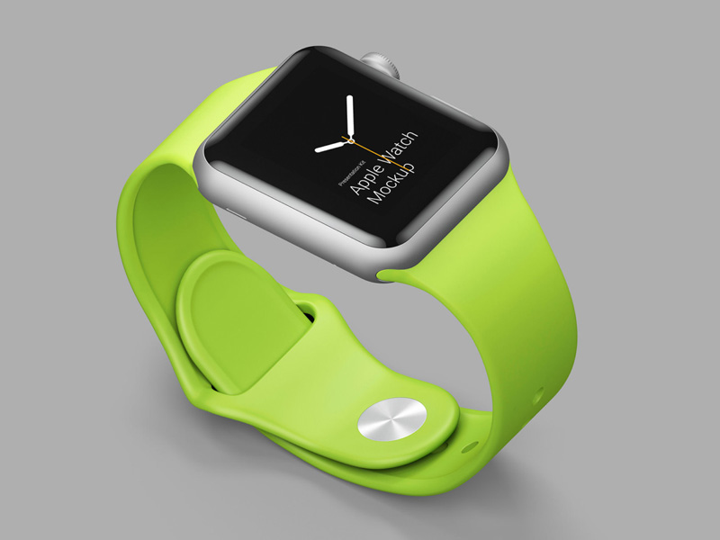 Apple Watch PSD Mockups in Different Materials