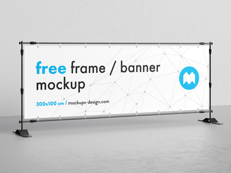 Banner Frame / Stand Mockup PSD Mockup