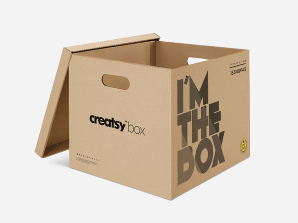 Cardboard Box Psd Mockup
