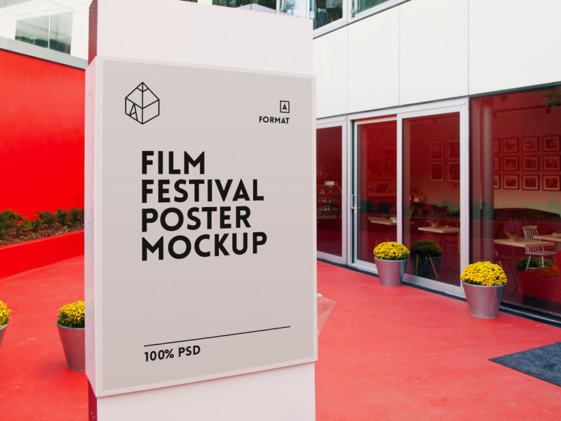 Film Festival Poster PSD Mockup