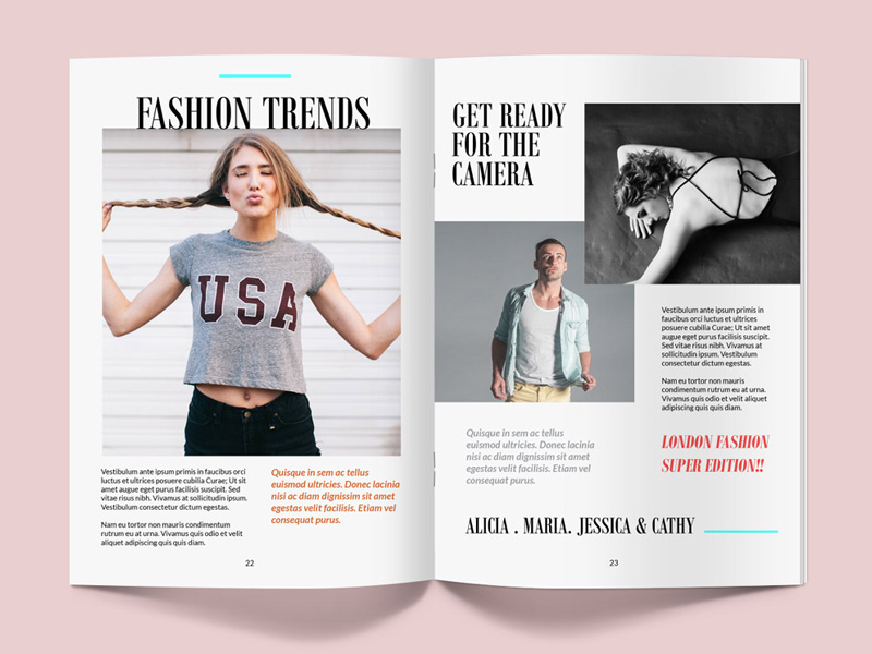 Opened Magazine Psd Mockup