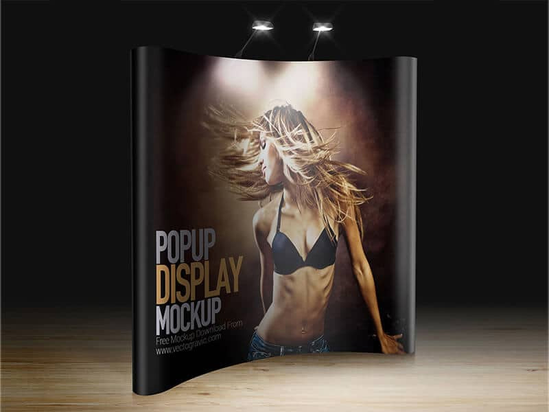 Rollup, Table & Popup Display Psd Mockup