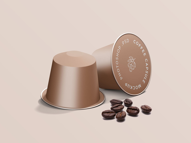 Espresso Coffee Capsule PSD Mockup