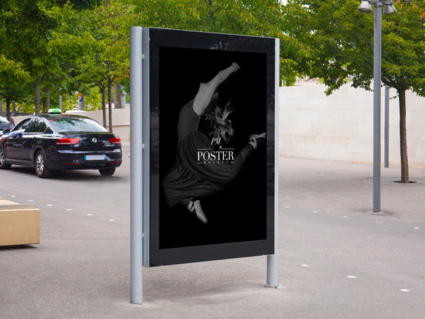 Outside Billboard Poster PSD Mockup