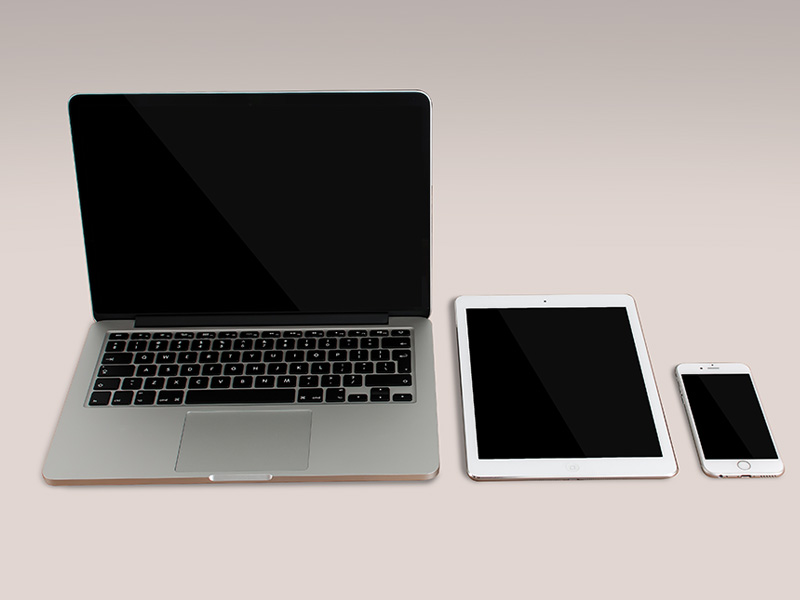 Simple Apple Products PSD Mockup