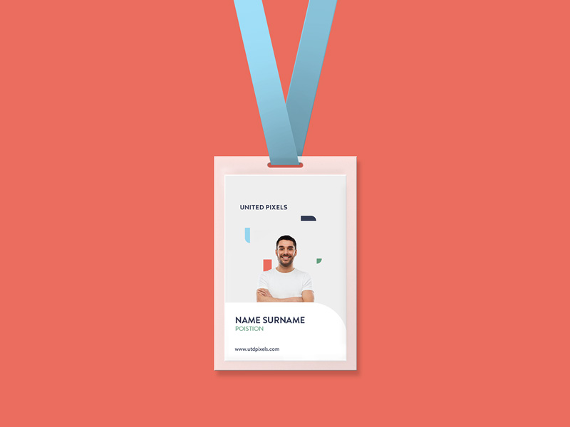 Simple ID Card PSD Mockup