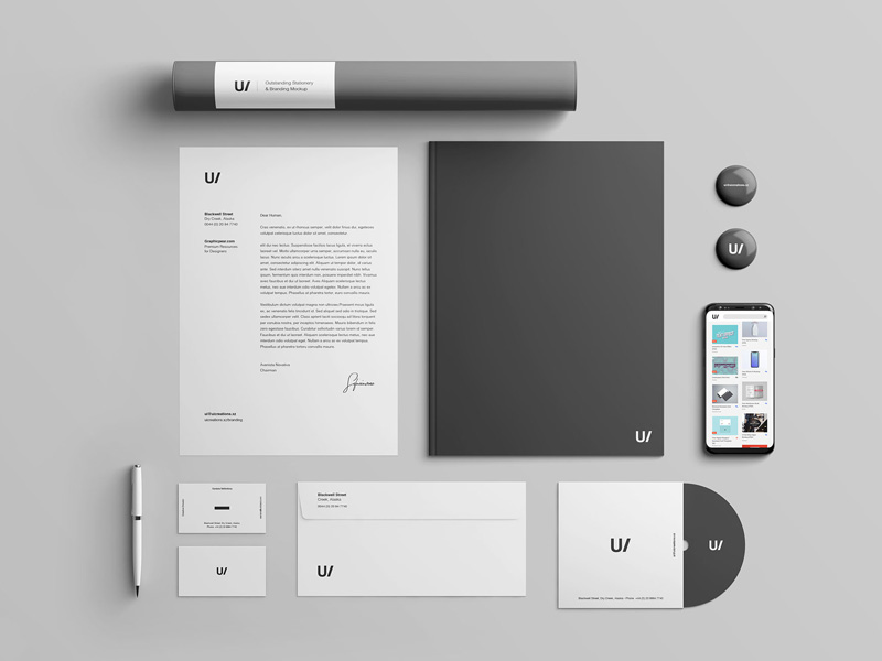 Stationery & Corporate Identity PSD Mockup