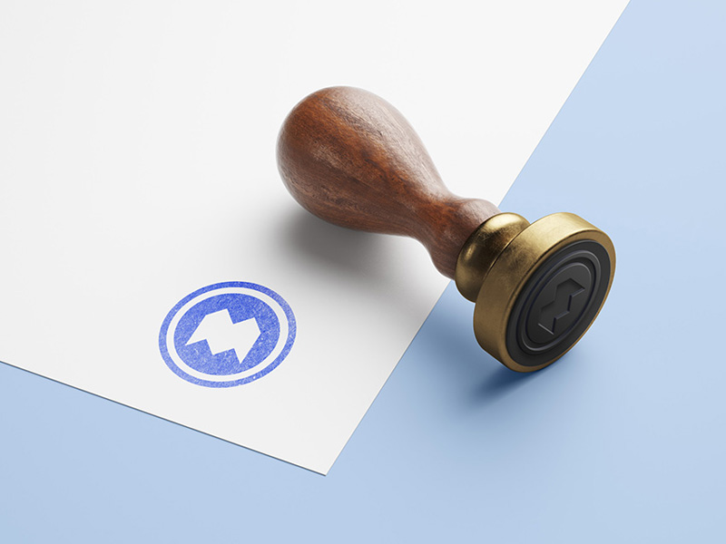 Wooden Stamp PSD Mockup