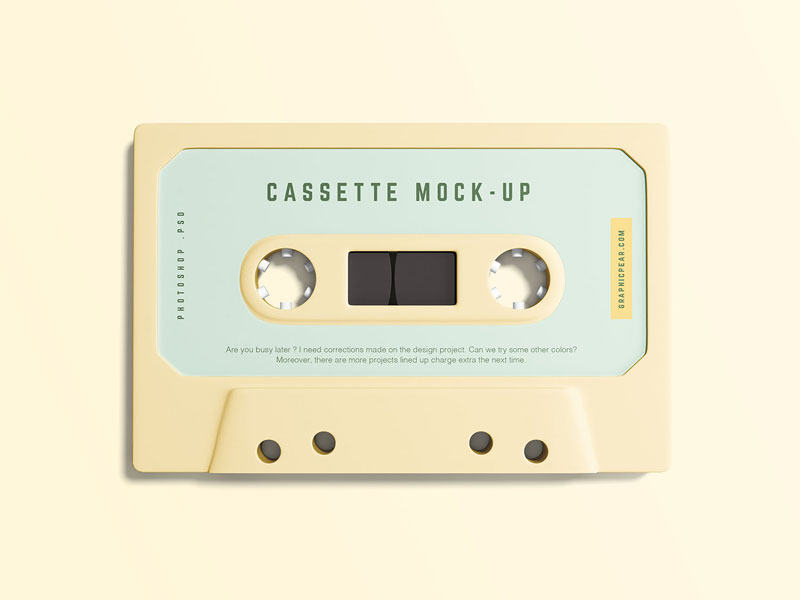 Cassette PSD Mockup