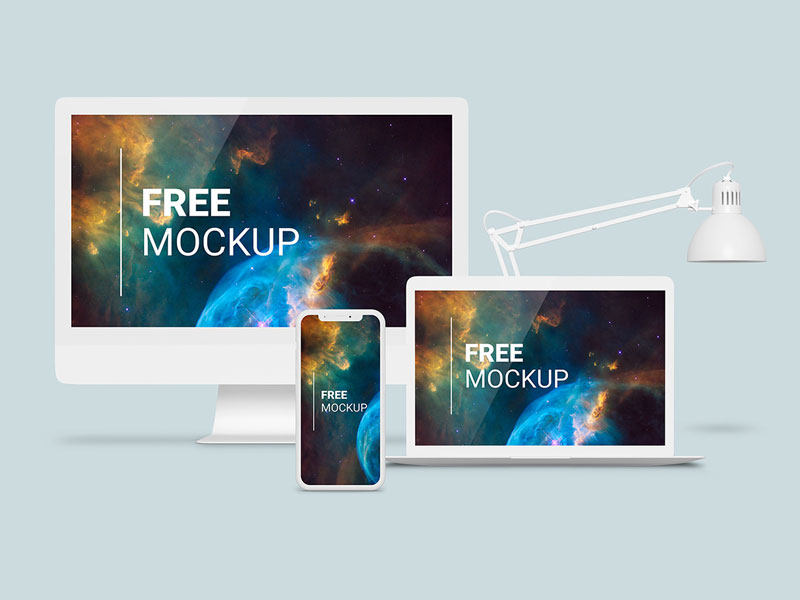 Download iMac, iPhone and MacBook Pro PSD Mockup | MockupsQ PSD Mockup Templates