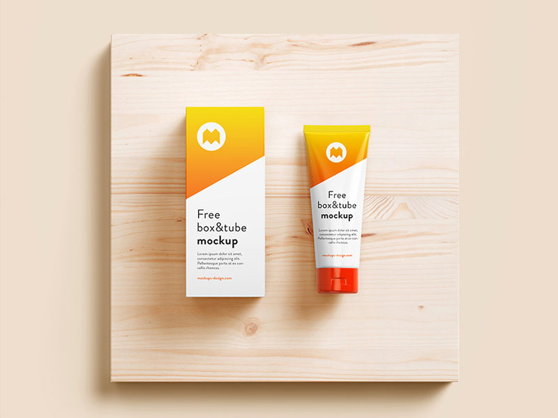 Tube & Box PSD Mockup