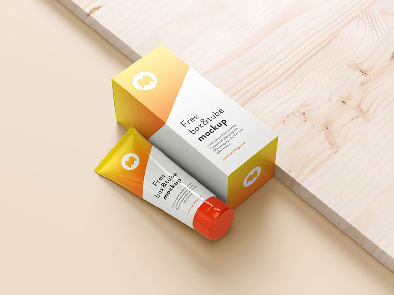 Tube & Box PSD Mockup