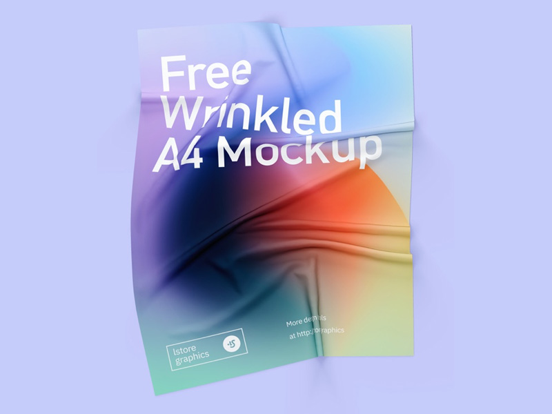 Download Wrinkle A4 Fabric PSD Mockup | MockupsQ