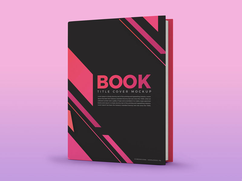 Book Title Cover PSD Mockup