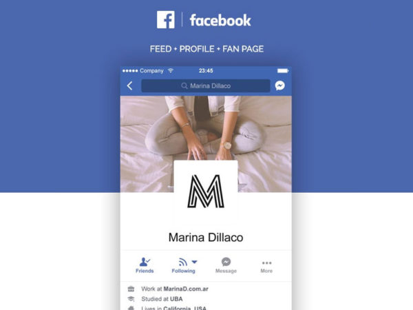 Download Facebook Mobile PSD Mockup | MockupsQ