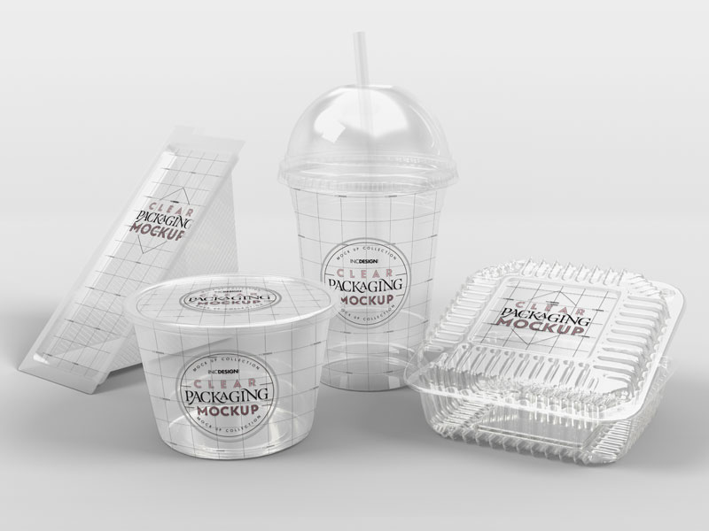 Download Plastic Food Containers Mockup Free - Plastic Clear Container Mockup - Front, Side and Top Views ...